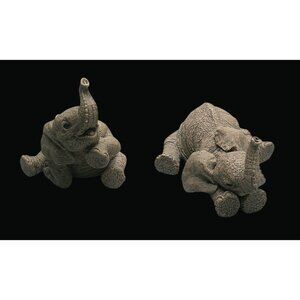 The Herd By Martha Carey Elephant Figurines Lot of 2 Figurines T01 F * Animal